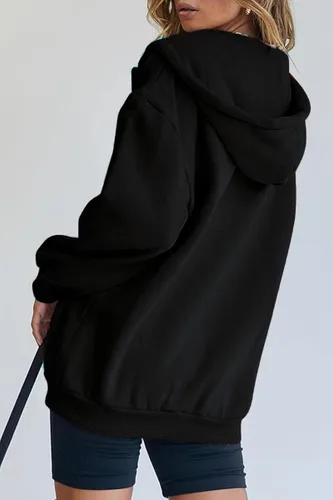 Vista 3 de Women's Cute Hoodies Teen Girl Fall Jacket Oversized Sweatshirts Casual Drawstring Clothes Zip Up Y2K Hoodie with Pocket