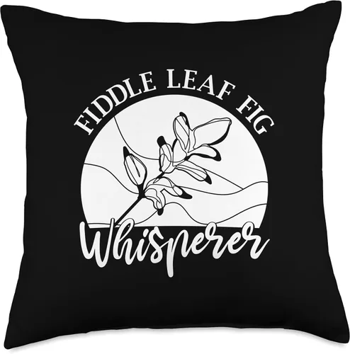 Vista 4 de Fiddle Leaf Fig Ficus Lyrata Care Tree Plant Soil Indoor Throw Pillow