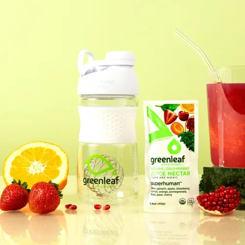 Vista 3 de Greenleaf Juicing Company Mezclador deportivo de botella agitadora de néctar