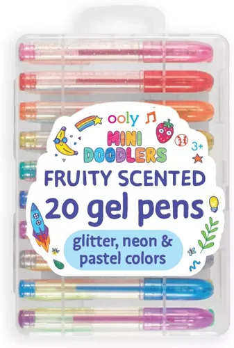 Vista 13 de Ooly Yummy Yummy - Juego de 6 bolígrafos de gel perfumados metálicos, con tinta de gel perfumada afrutada, escribe en papel negro, punta de 0.039