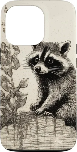 Vista 10 de Minimalistic Plant Draw Racoon Case for iPhone 17