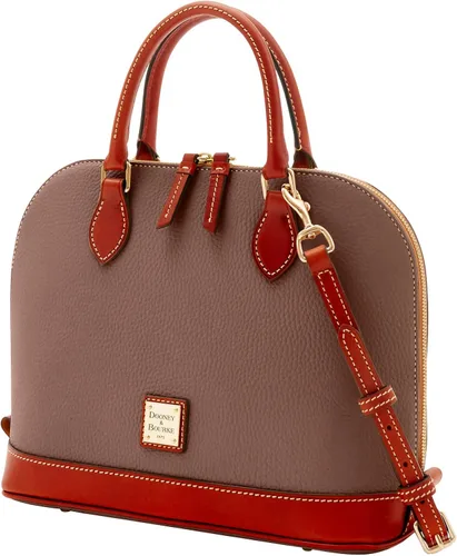 Vista 2 de Dooney & Bourke - Bolsa de cuero texturizado y zíper, funciona como bolsa de mano, monedero, bandolera
