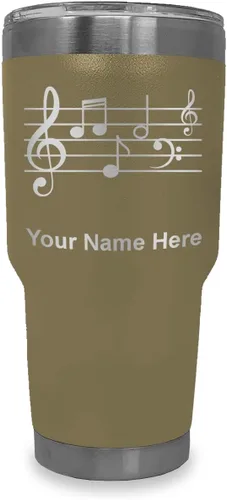 Vista 11 de LaserGram Vaso aislado al vacío de 20 onzas, personal de música, grabado personalizado incluido (negro)