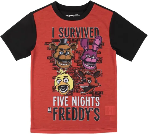Vista 2 de Bioworld Five Nights at Freddy's - Conjunto de ropa de dormir juvenil con camiseta y pantalones cortos para dormir