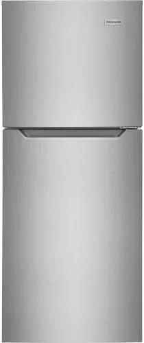 Vista 4 de Frigidaire 11.6 pies cúbicos refrigerador compacto ADA con congelador superior en negro con panel de control electrónico, apertura de puerta