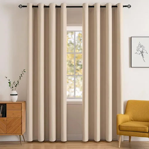 Vista 103 de MIULEE Cortinas opacas para dormitorio o sala de estar, juego de 2 paneles de cortina para ventana con aislamiento térmico y bloqueo de luz