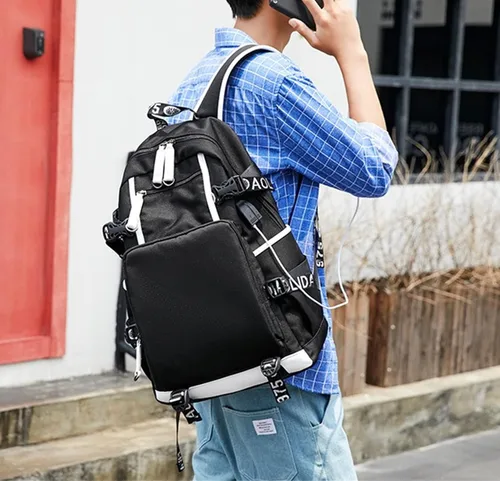 Vista 8 de BOLAKE Mochila juvenil Cristiano Ronaldo con puerto de carga USB, duradera Al Nassr FC, mochila casual para estudiantes, color 13, Mochilas