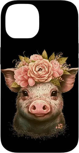 Vista 4 de Pig with Leopard Headband Flower Cute Pig Lover Case for iPhone 17