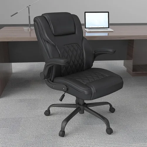 Vista 8 de Silla de Oficina Ejecutiva AnyGod, Sillas de Escritorio Ergonómicas y Cómodas para Computadora con Reposabrazos Abatibles, Soporte Lumbar, Respaldo