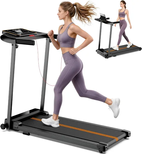 Vista 7 de Treadmills for Home Walking Pad - Foldable Treadmill Under Desk with Handle Bar 0.6-6.2 MPH Caminadora Eléctrica para casa Compact Running Machine D