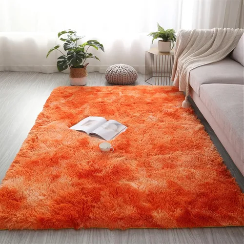 Vista 10 de Lifup - Alfombra mullida para sala de estar, dormitorio, color blanco y negro, 1 1.3 x 2.0 pies Non-Slip Washable High Pile Rectangle Carpet