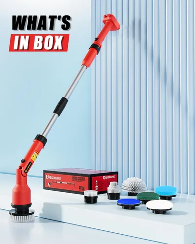 Vista 5 de Uniqwamo - Escobilla eléctrica giratoria compatible con batería Milwaukee 18V (batería no incluida), cepillo alimentado por batería de 1000 RPM