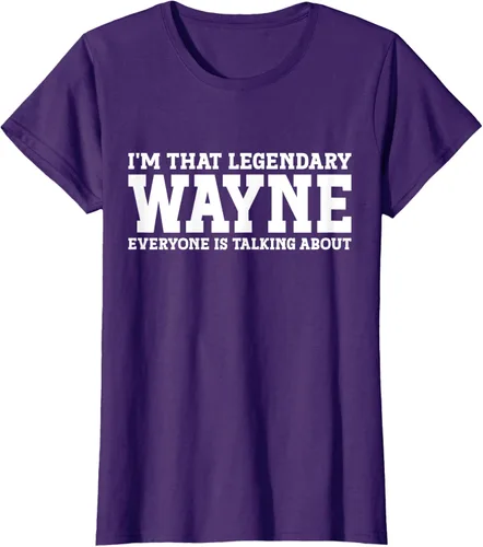 Vista 13 de Wayne Personal Name Funny Wayne Camiseta, Negro