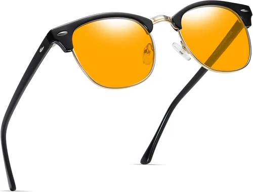 Vista 46 de Blue Light Blocking Glasses Anti Eyestrain Computer Gaming Glasses Vintage Half Frame UV Clear Lens for Women Men