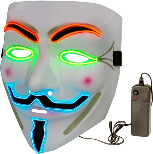 Vista 12 de Diximus - Máscara de V for Vendetta, máscara anónima de Guy Fawkes para Halloween, máscara de hacker