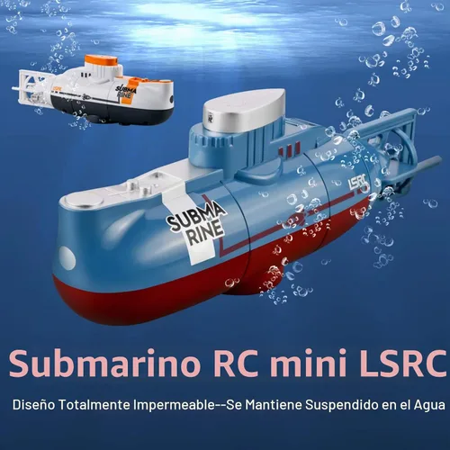 Vista 2 de GoolRC Mini submarino RC, LSRC-SMI barco de control remoto impermeable buceo juguete (azul)