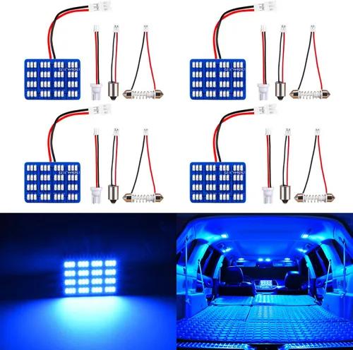 Vista 7 de AUXLIGHT Accesorios de luces LED para interior de automóvil con adaptadores de festoon 194 168 T10 / BA9S / DE3175 6418 211-2 578 Festoon