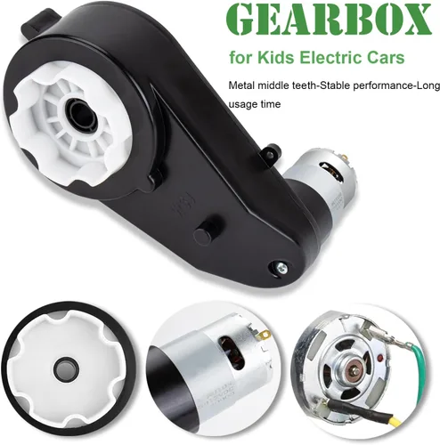 Vista 4 de 2 piezas de ruedas motorizadas caja de cambios 12V RS550 40000RPM ruedas motorizadas actualización de motor para niños juguetes de paseo en coche