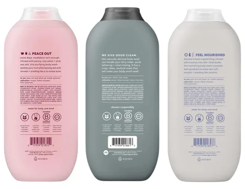 Vista 2 de Method Variedad de muestras de gel de baño (Pura paz, mar y surf, y simplemente nutrir) (Pura paz + mar y surf + simplemente nutrir)