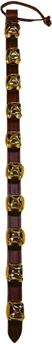 Vista 23 de Arctic Sleigh Bells - Timbres decorativos de cuero para puerta (10 pulgadas con 3 campanas, cuero marrón con campanas plateadas)