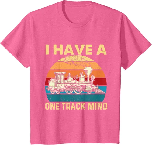 Vista 49 de Camiseta con texto en inglés "I Have A One Track Mind - Trainspotter Model Train Railroad, Negro, S