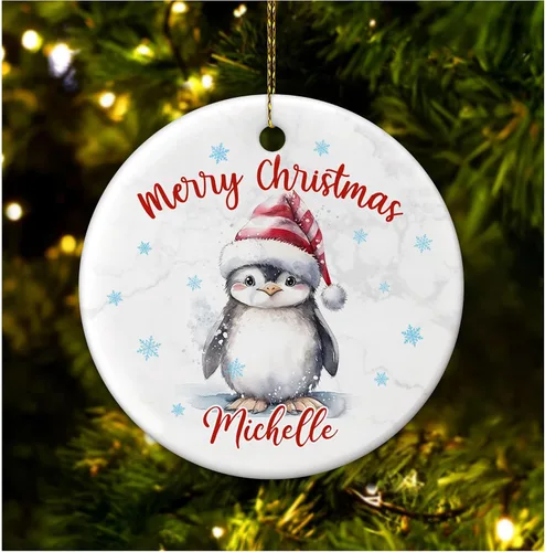 Vista 8 de Hyturtle Adorno de Navidad personalizado para los amantes de los ajolotes – Adorno de cerámica con nombre personalizado de Feliz Navidad – Lindo