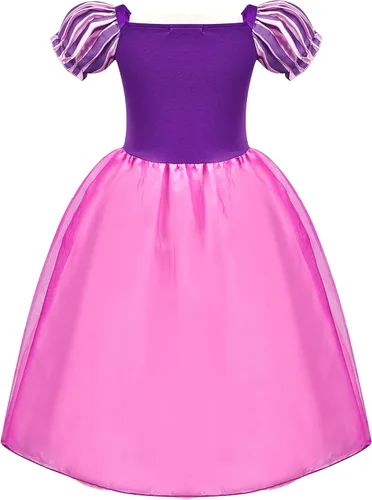 Vista 3 de Avady Girls Princess Costume for Rapunzel Tangled Birthday Party Halloween Christmas Dress Up Purple
