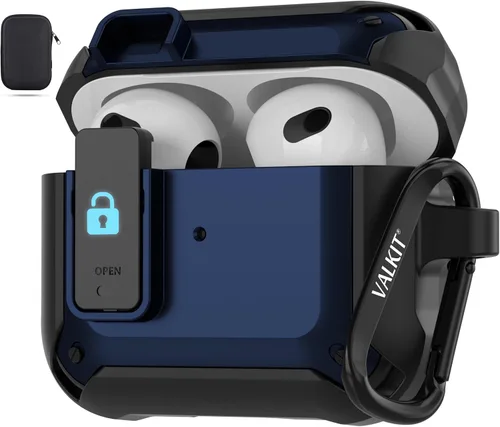 Vista 50 de for Airpods Pro 2 Case Cover with Magnetic Lock Lid, Black