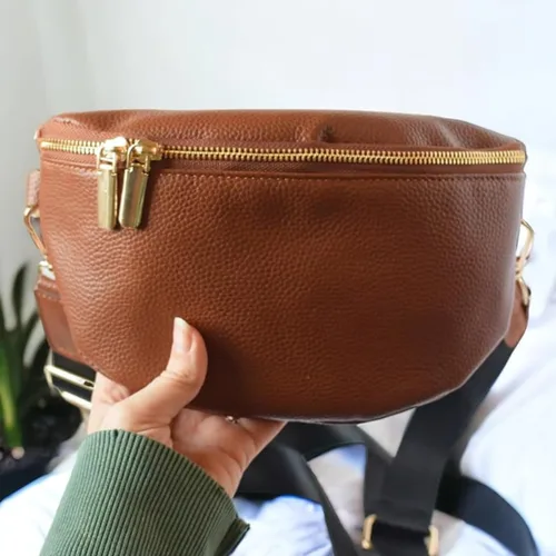 Vista 13 de Leather Fanny Pack Crossbody Bags for Women Trendy Sling Bag for Women Small Crossbody Bags for Women Vacation Essentials Handbags Crossbody Purse
