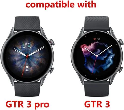 Vista 3 de Lamshaw Correa compatible con Amazfit GTR 3 Pro, correa de repuesto de silicona de cuero transpirable compatible con Amazfit GTR 2 / GTR 3 / GTR 3