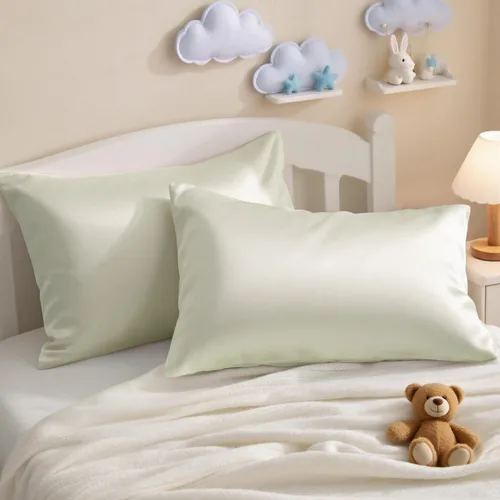 Vista 13 de NTBAY Juego de 2 fundas de almohada de algodón egipcio para niños pequeños, fundas de almohada de viaje de algodón de 500 hilos de 13 x 18 pulgadas