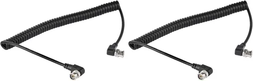 Vista 8 de Superbat Cable coaxial de extensión BNC de 75 ohmios HD-SDI HD-SDI BNC en espiral macho a macho para cámaras y equipos de video, compatible
