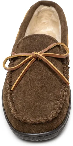 Vista 2 de Minnetonka - Pantuflas con suela rígida y forro de pelo para hombre