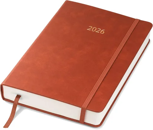 Vista 13 de Wykeham's Agenda diaria ejecutiva 2026 – Días festivos y formato – Personalización disponible (marrón, 6 x 4.5 pulgadas)