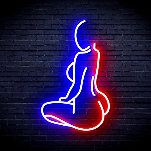Vista 15 de ADVPRO Señora Back Shape Flex Silicone LED Neon Sign - Azul - st16s32-fnu0267-b