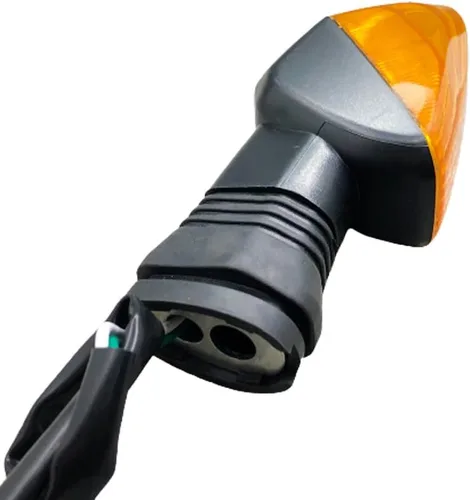Vista 5 de 1 par amarillo lente delantera trasera motocicleta señal de giro luz lámpara para Kawasaki KLE 500 650 Versys Z1000 Z750S Ninja 650R ZX-6R 600 636