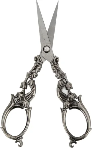 Vista 5 de Tijeras de bordado vintage, tijeras profesionales de acero inoxidable, tijeras retro para bordar, agujas de manualidades, uso en el trabajo