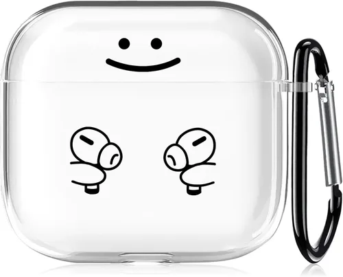 Vista 51 de Funda transparente para AirPods de 2ª generación de 1ª generación, diseño de gatito kawaii para mujeres, hombres y niños, funda de carga de TPU