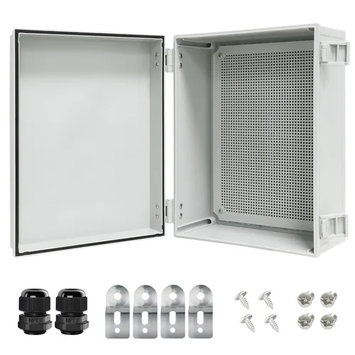Vista 9 de Caja de conexiones IP65 impermeable carcasa de plástico ABS con cubierta transparente de PC con bisagras, caja de proyectos eléctricos con placa