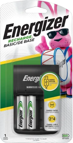 Vista 3 de Energizer Baterías AA recargables (8 unidades) y cargador básico para baterías recargables