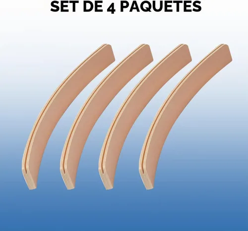 Vista 3 de GSE Set of 4 Curved Wooden Playing Cards Holders Racks Trays