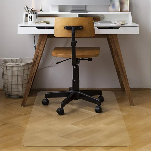 Vista 7 de Azadx - Alfombrilla pequeña de plástico transparente para silla de oficina o computadora, protectora de suelos de madera dura, fácil deslizamiento