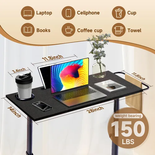 Vista 2 de VTORY Adjustable Height Standing Desk for Walking Pad Treadmill，for Cycling Negro