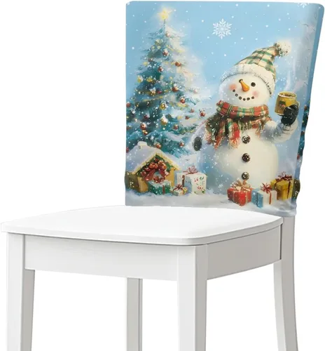 Vista 19 de Fundas para sillas de comedor, diseño de lazo de Navidad, para sala de Navidad, cocina, fiesta, boda, hotel, hogar