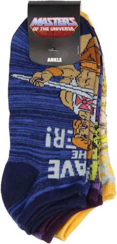 Vista 3 de Calcetines tobilleros con personajes de Masters of the Universe He-man Skeletor She-ra, paquete de 3 unidades para hombres y mujeres, Varios