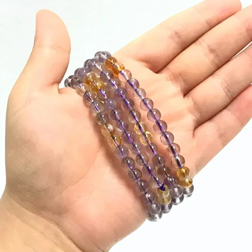 Vista 293 de Gem Avenue Handmade Round Bead Stretch Bracelet Unisex Natural Stone Beaded Jewelry for Men & Women, Elastic Wristband for Daily Wear