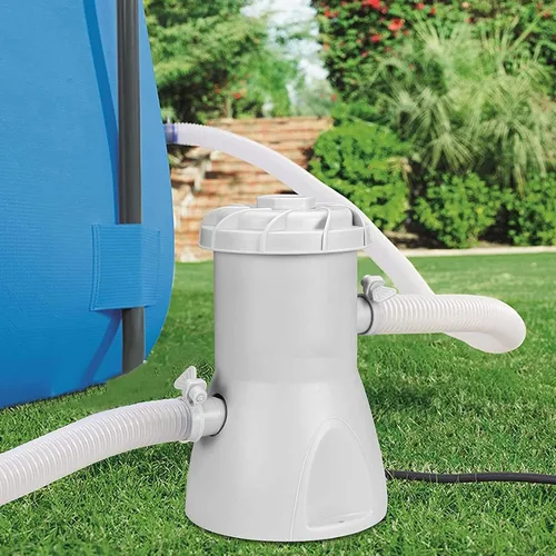 Vista 9 de Bomba de filtro de piscina HS 8660 30W 800GAL por hora Bomba de filtro de cartucho de piscina de bajo ruido (enchufe de EE. UU. 110‑120V 300W)