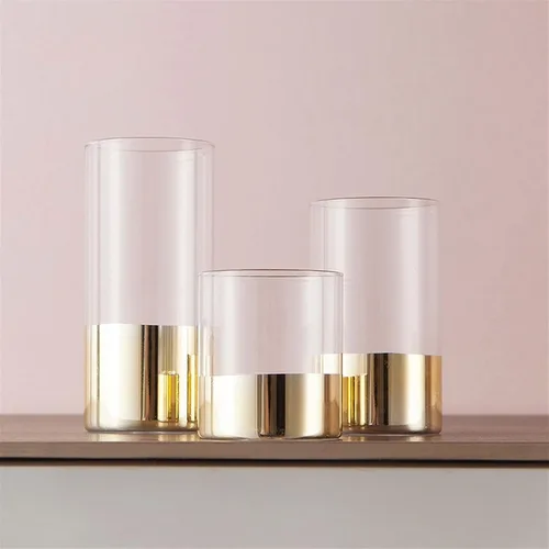 Vista 6 de Jewelry Box Makeup Table Transparent Glass Storage Bucket Brush Desktop Beauty Eyebrow Box(Small)