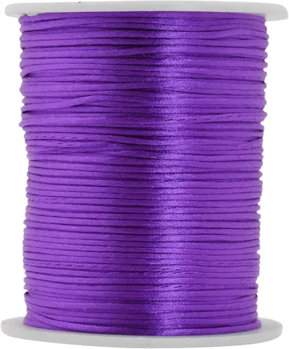 Vista 62 de Mandala Crafts Cordón de satén de cola de rattail de 0.02 in para nudos chinos de macramé