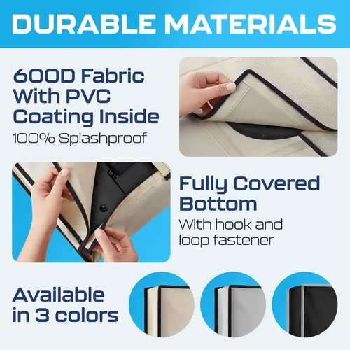 Vista 6 de Garnetics Funda de TV para exteriores de 24 pulgadas, impermeable, resistente a la intemperie con protectores de pantalla de escudo inteligente